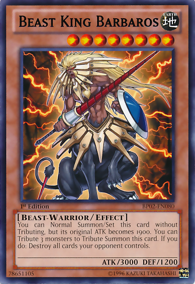 Beast King Barbaros [BP02-EN080] Rare Yu-Gi-Oh!