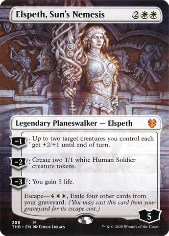 Elspeth, Sun's Nemesis (Borderless) [Theros Beyond Death] Magic: The Gathering