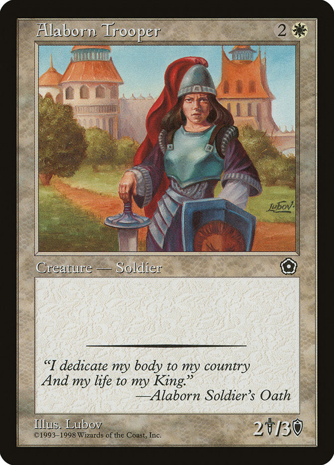 Alaborn Trooper [Portal Second Age] Magic: The Gathering