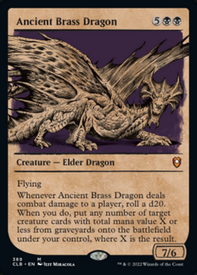 Ancient Brass Dragon (Showcase) [Commander Legends: Battle for Baldur's Gate] Magic: The Gathering