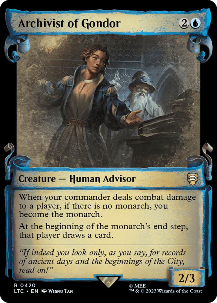 Archivist of Gondor [The Lord of the Rings: Tales of Middle-Earth Commander Showcase Scrolls] Magic: The Gathering