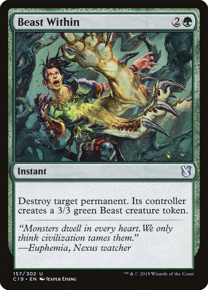 Beast Within [Commander 2019] Magic: The Gathering