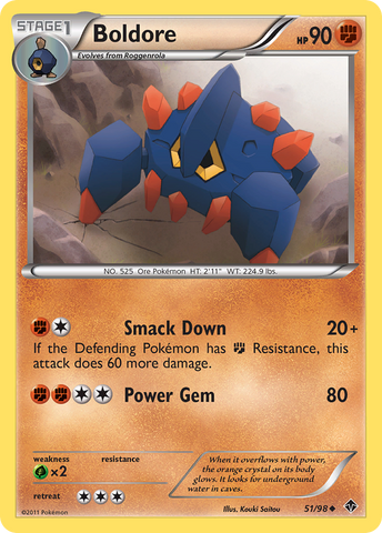 Boldore (51/98) [Black & White: Emerging Powers] Pokémon