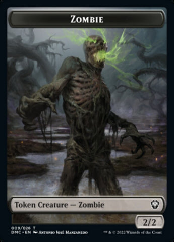 Bird (002) // Zombie Double-Sided Token [Dominaria United Tokens] Magic: The Gathering