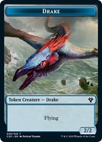 Drake // Goblin Warrior Double-Sided Token [Commander 2020 Tokens] Magic: The Gathering