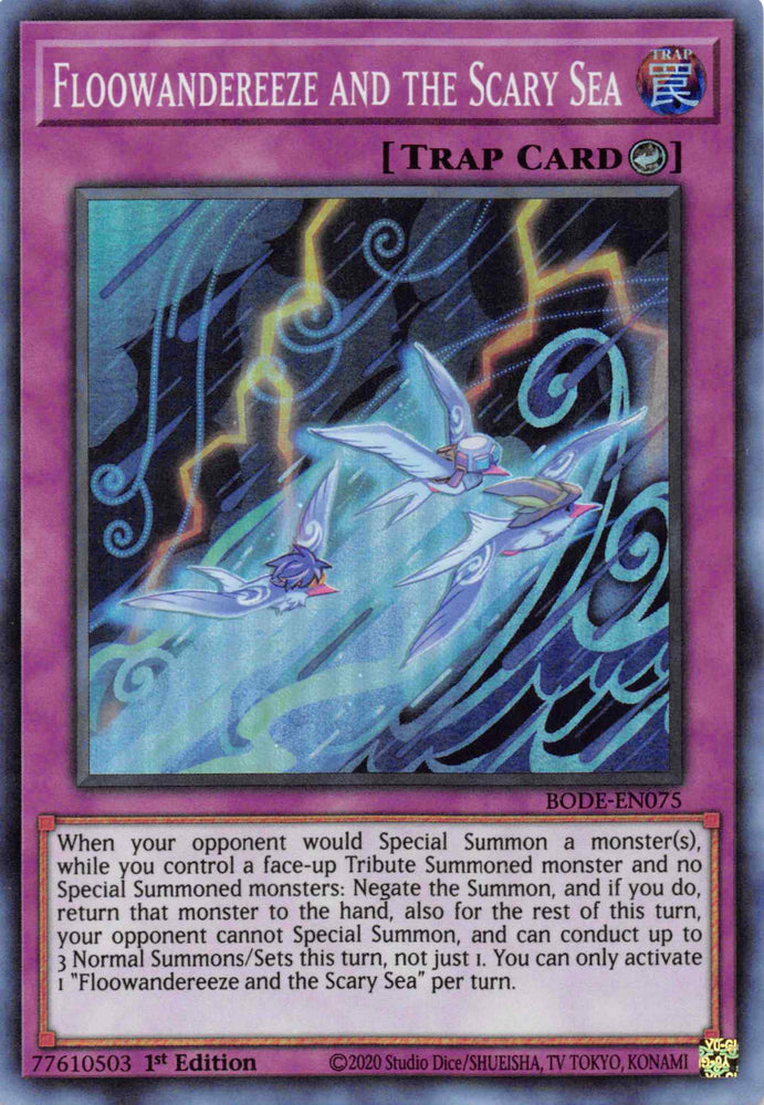 Floowandereeze and the Scary Sea [BODE-EN075] Super Rare Yu-Gi-Oh!