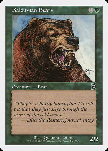 Balduvian Bears [Deckmasters] Magic: The Gathering
