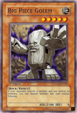 Big Piece Golem [TDGS-EN008] Rare Yu-Gi-Oh!