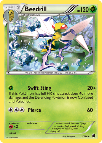 Beedrill (3/116) [Black & White: Plasma Freeze] Pokémon