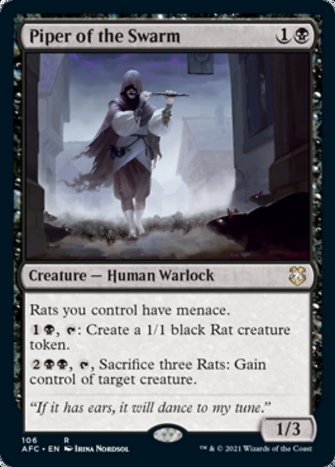 Piper of the Swarm [Dungeons & Dragons: Adventures in the Forgotten Realms Commander] Magic: The Gathering