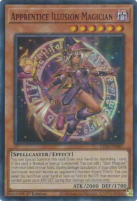 Apprentice Illusion Magician (Red) [LDS3-EN087] Ultra Rare Yu-Gi-Oh!