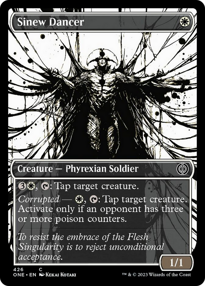 Sinew Dancer (Showcase Ichor Step-and-Compleat Foil) [Phyrexia: All Will Be One] Magic: The Gathering