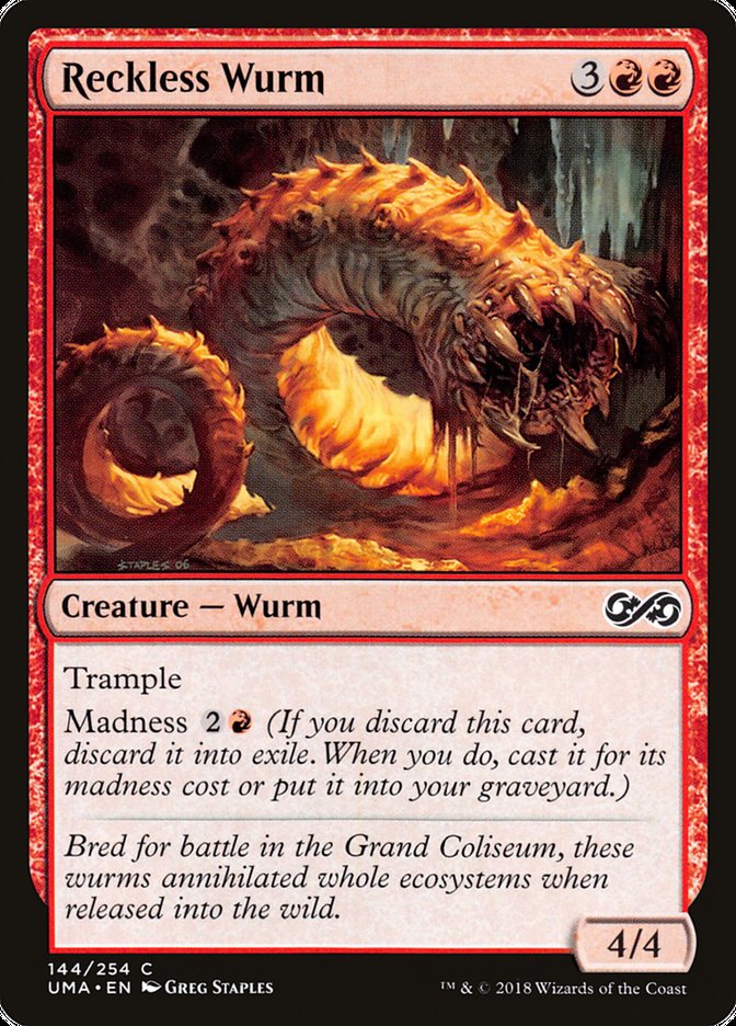 Reckless Wurm [Ultimate Masters] Magic: The Gathering