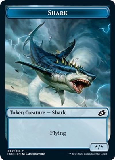Angel Warrior // Shark Double-Sided Token [Challenger Decks 2021 Tokens] Magic: The Gathering