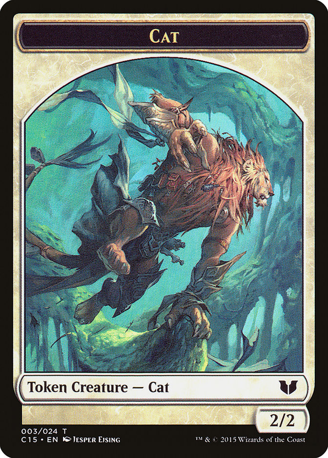 Cat // Zombie Double-Sided Token [Commander 2015 Tokens] Magic: The Gathering