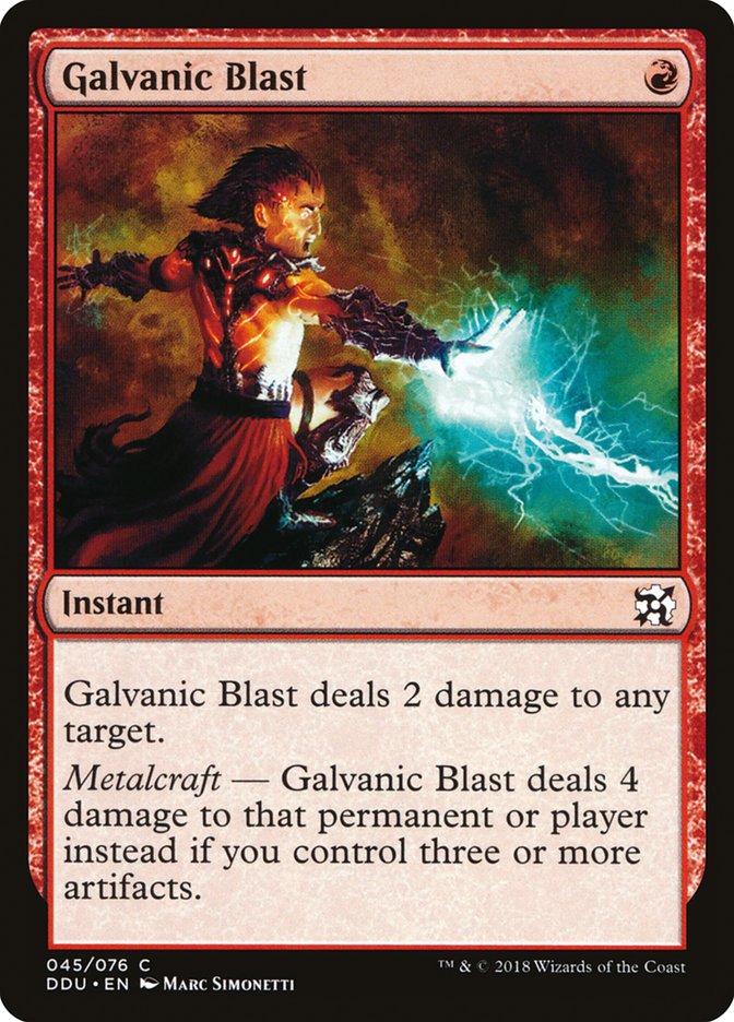 Galvanic Blast [Duel Decks: Elves vs. Inventors] Magic: The Gathering