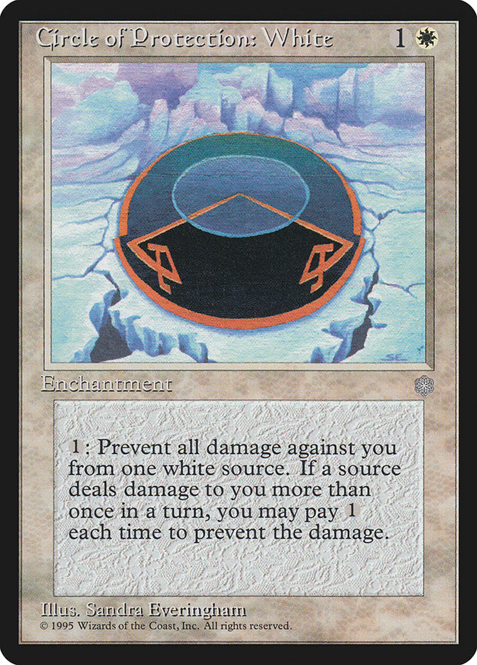 Circle of Protection: White [Ice Age] Magic: The Gathering