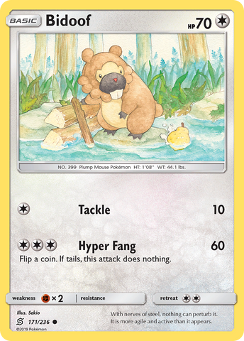 Bidoof (171/236) [Sun & Moon: Unified Minds] Pokémon