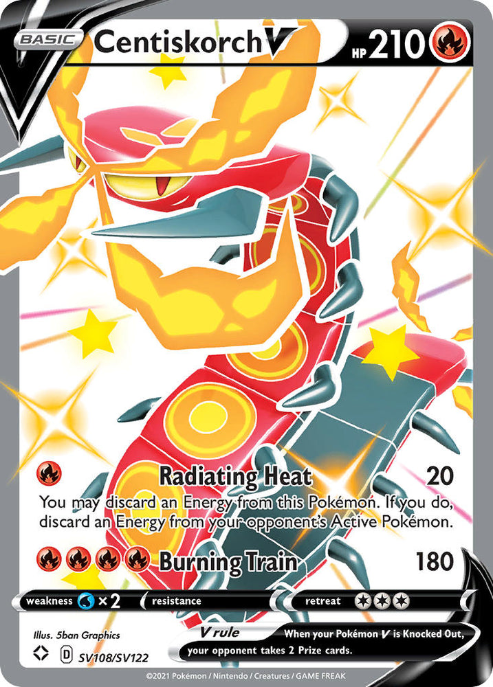 Centiskorch V (SV108/SV122) [Sword & Shield: Shining Fates] Pokémon
