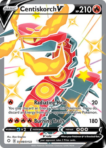 Centiskorch V (SV108/SV122) [Sword & Shield: Shining Fates] Pokémon