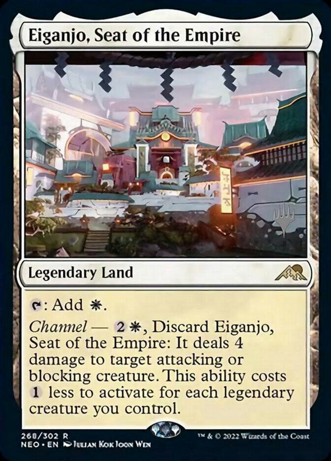 Eiganjo, Seat of the Empire (Promo Pack) [Kamigawa: Neon Dynasty Promos] Magic: The Gathering
