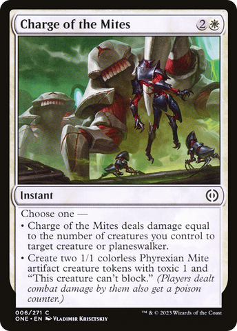 Charge of the Mites [Phyrexia: All Will Be One] Magic: The Gathering