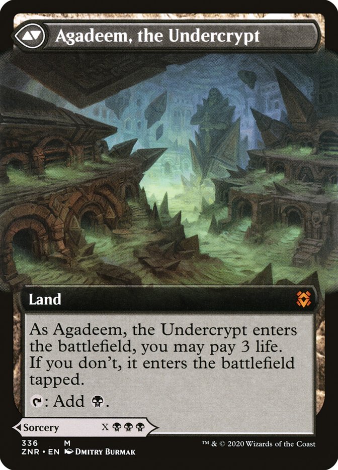 Agadeem's Awakening // Agadeem, the Undercrypt (Extended Art) [Zendikar Rising] Magic: The Gathering