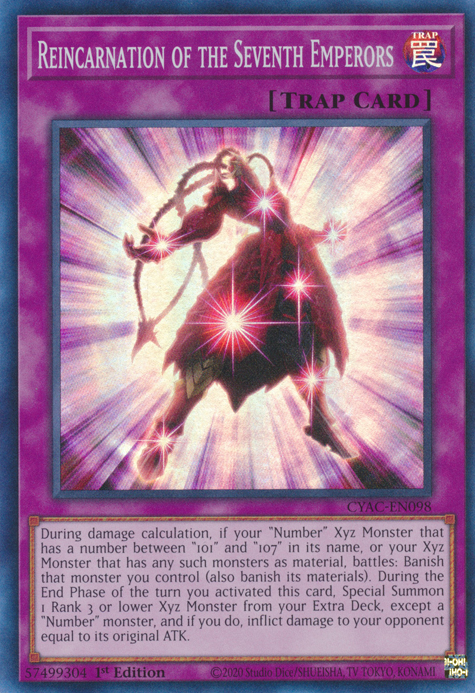 Reincarnation of the Seventh Emperors [CYAC-EN098] Super Rare Yu-Gi-Oh!