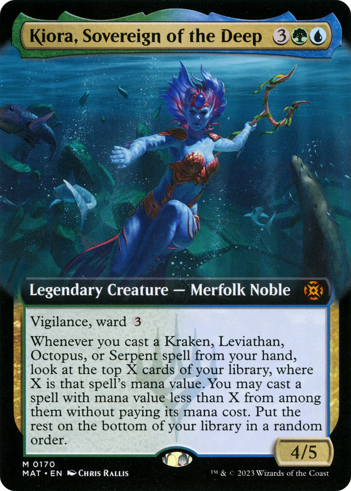 Kiora, Sovereign of the Deep (Extended Art) [March of the Machine: The Aftermath] Magic: The Gathering