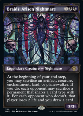 Braids, Arisen Nightmare (Showcase Textured) [Dominaria United] Magic: The Gathering