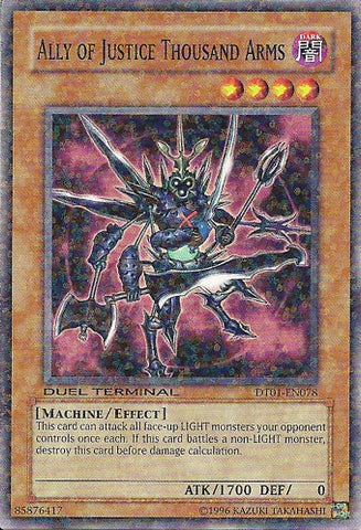 Ally of Justice Thousand Arms [DT01-EN078] Common Yu-Gi-Oh!