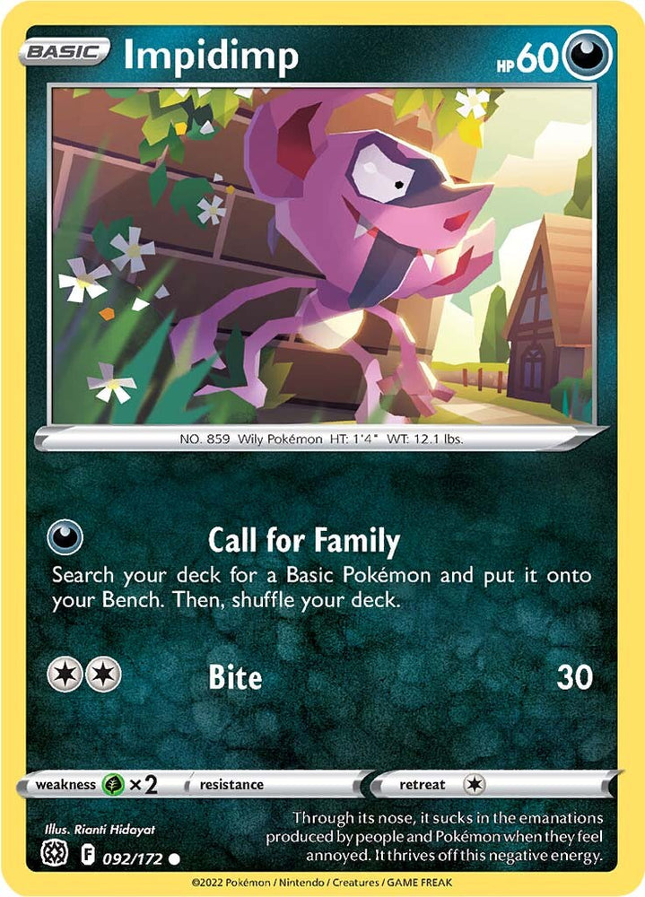 Impidimp (092/172) [Sword & Shield: Brilliant Stars] Pokémon