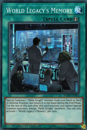 World Legacy's Memory [FLOD-ENSE3] Super Rare Yu-Gi-Oh!