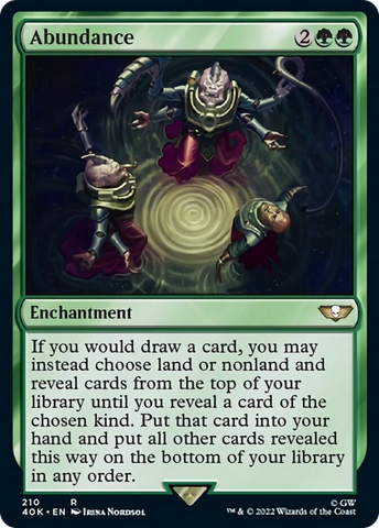 Abundance (Surge Foil) [Warhammer 40,000] Magic: The Gathering