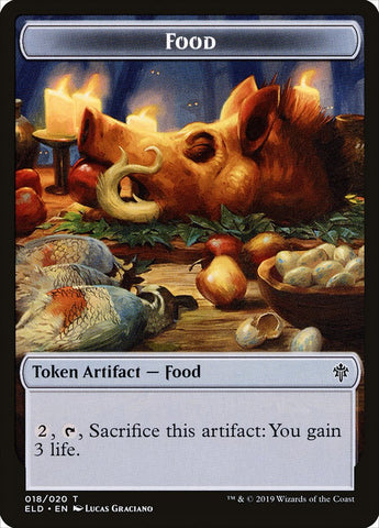 Boar // Food (18) Double-Sided Token [Throne of Eldraine Tokens] Magic: The Gathering