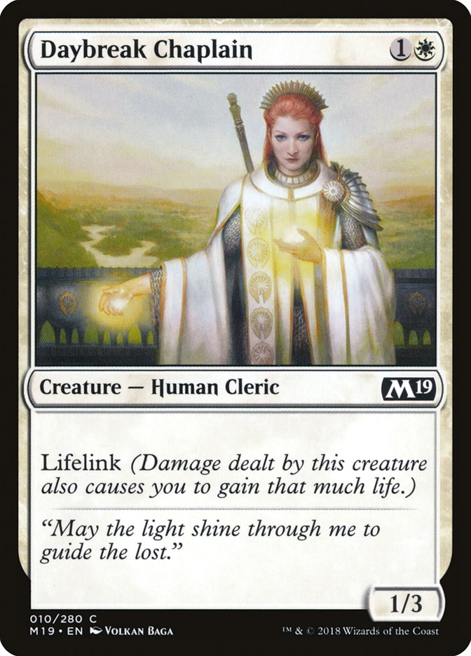 Daybreak Chaplain [Core Set 2019] Magic: The Gathering