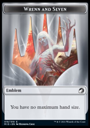 Wrenn and Seven Emblem [Innistrad: Midnight Hunt Tokens] Magic: The Gathering