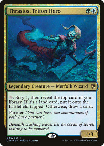 Thrasios, Triton Hero [Commander 2016] Magic: The Gathering