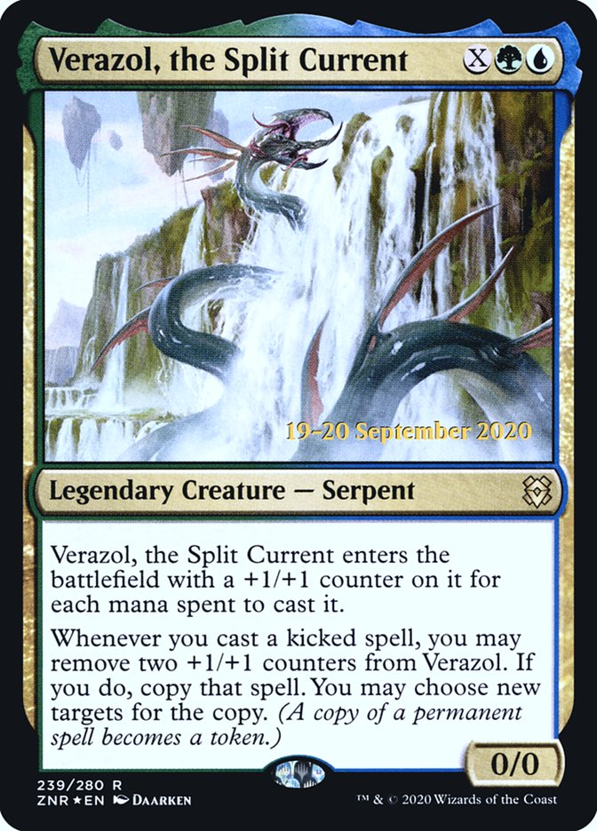 Verazol, the Split Current [Zendikar Rising Prerelease Promos] Magic: The Gathering