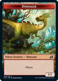 Dinosaur // Human Soldier (005) Double-Sided Token [Ikoria: Lair of Behemoths Tokens] Magic: The Gathering
