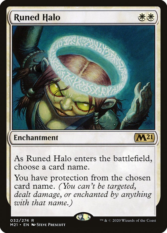Runed Halo [Core Set 2021] Magic: The Gathering
