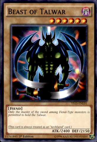 Beast of Talwar [YS15-ENL01] Common Yu-Gi-Oh!