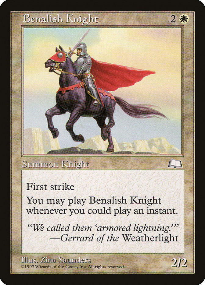 Benalish Knight [Weatherlight] Magic: The Gathering