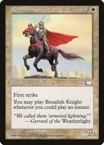 Benalish Knight [Weatherlight] Magic: The Gathering