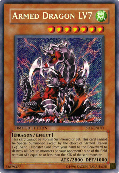 Armed Dragon Lv7 [SD1-ENDE1] Secret Rare Yu-Gi-Oh!