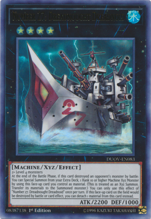 Number 27: Dreadnought Dreadnoid [DUOV-EN083] Ultra Rare Yu-Gi-Oh!