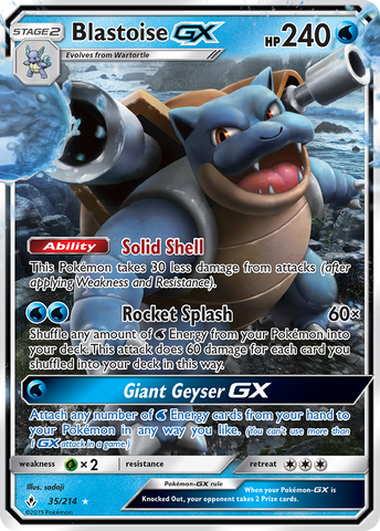 Blastoise GX (35/214) [Sun & Moon: Unbroken Bonds] Pokémon
