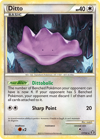 Ditto (17/102) [HeartGold & SoulSilver: Triumphant] Pokémon