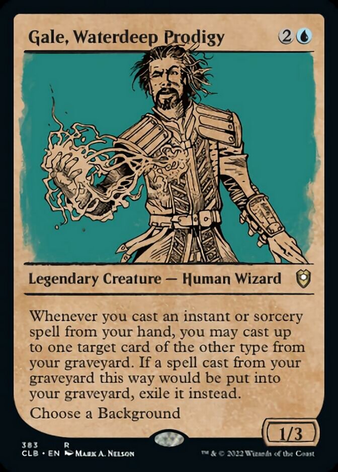Gale, Waterdeep Prodigy (Showcase) [Commander Legends: Battle for Baldur's Gate] Magic: The Gathering