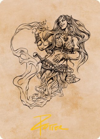 Djinni Windseer (Showcase) Art Card (Gold-Stamped Signature) [Dungeons & Dragons: Adventures in the Forgotten Realms Art Series] Magic: The Gathering